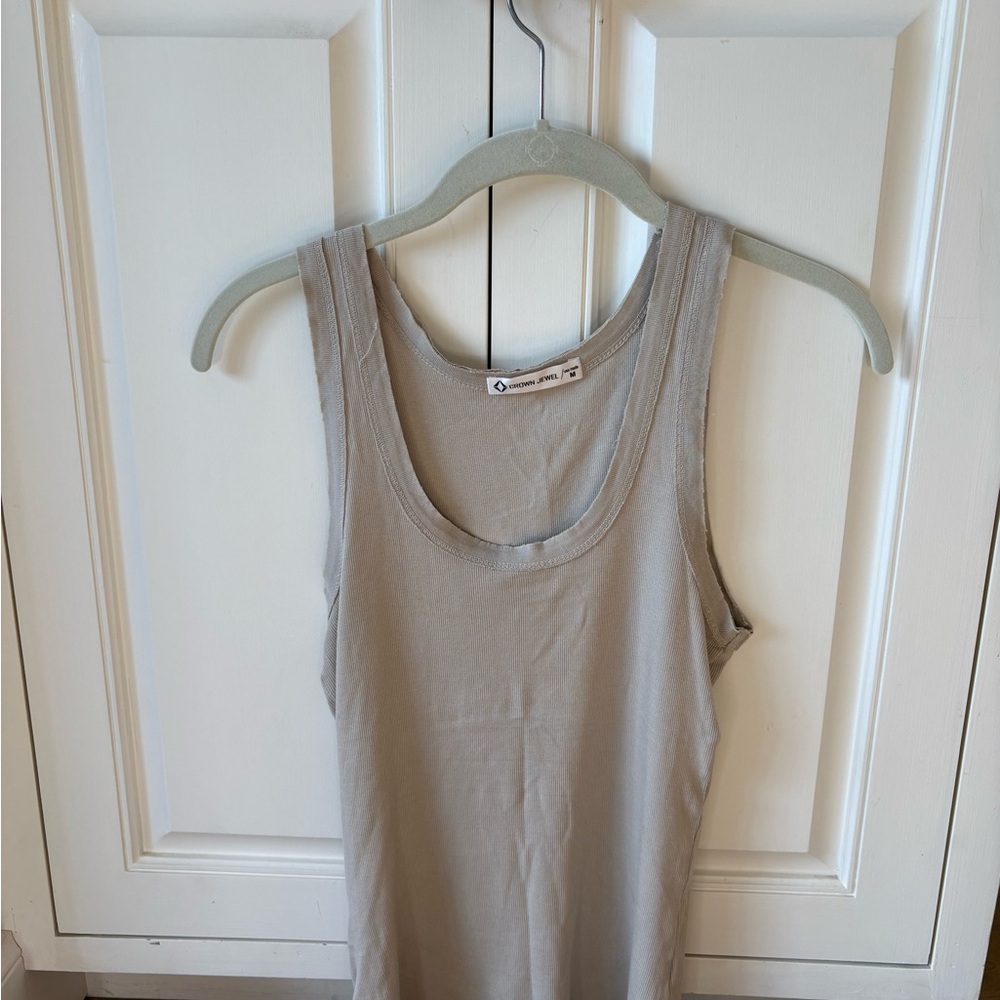 Crown jewel Women's Tan Tank Top